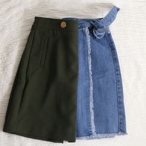 2 LOFT WRAP SKIRTS